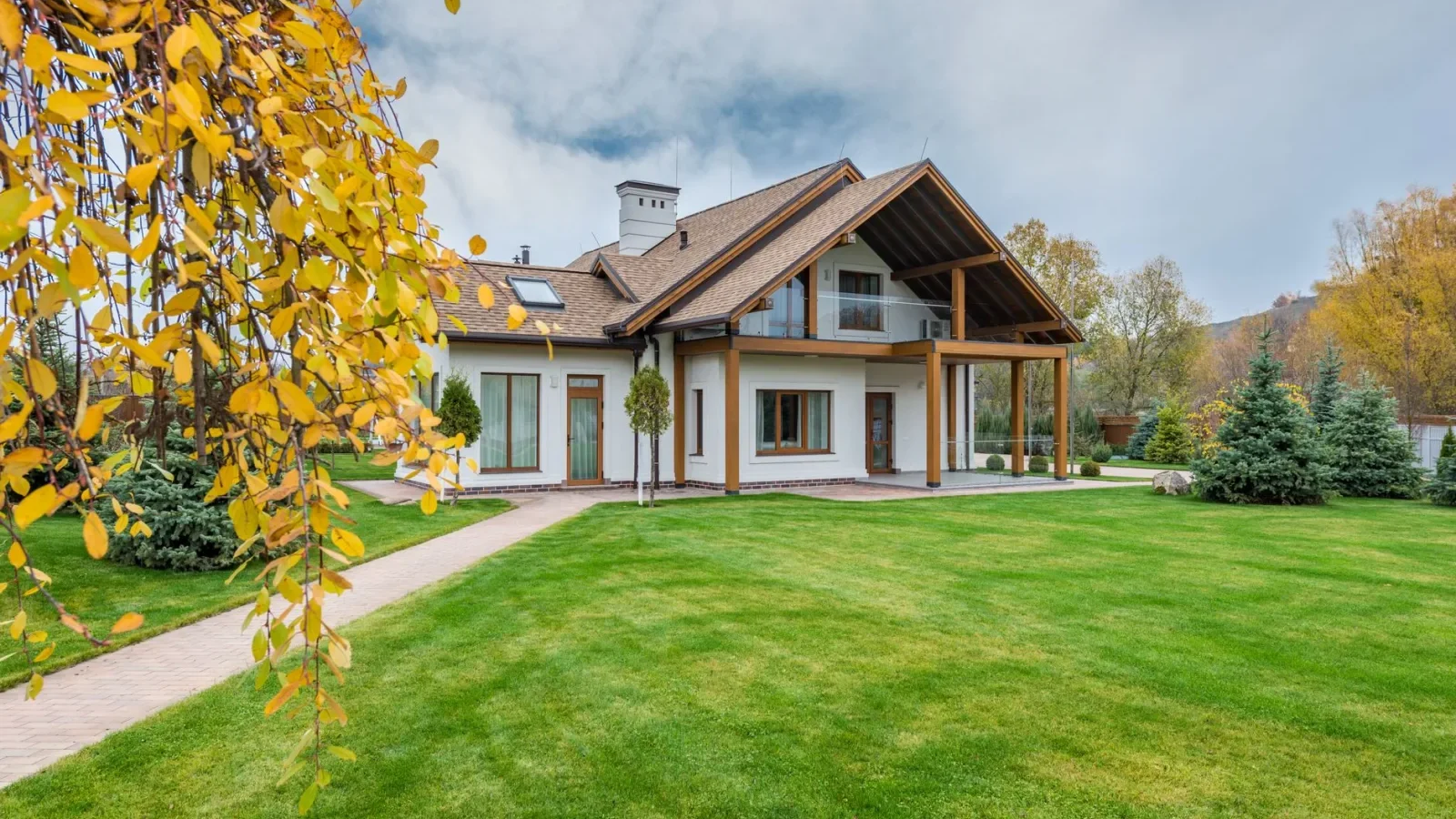 Grassy backyard lawn covering a residential septic drain field